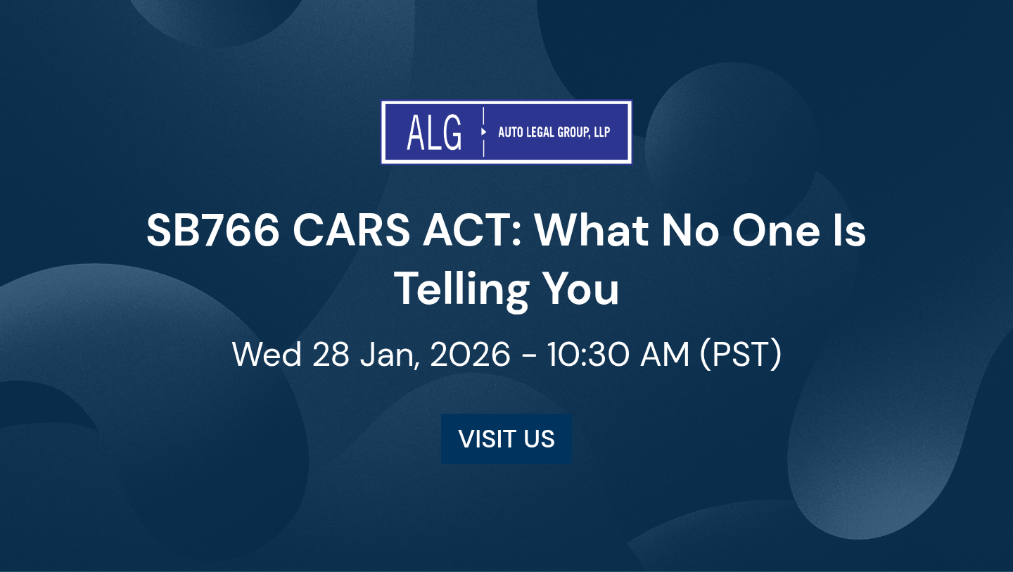 SB766 CARS ACT: What No One Is Telling You